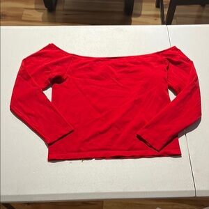 Red Off-Shoulder Women's Top